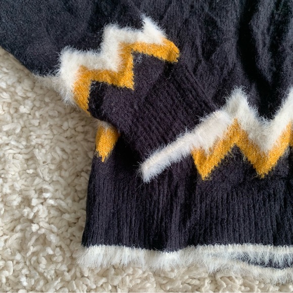 Silver flint size small fair isle sweater women’s crewneck long sleeve knit - Picture 4 of 7